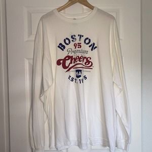 Cheers Boston Long Sleeve White Crewneck. 2XL. NWT